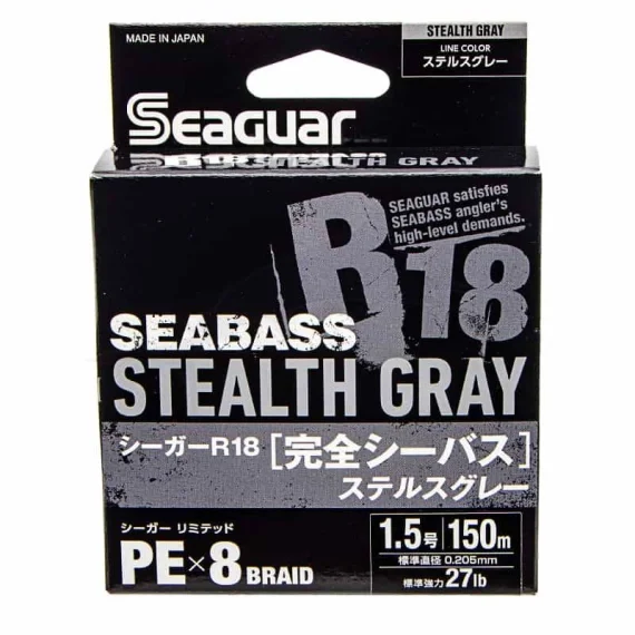 Köp online Seaguar R18 Kanzen Seabass 150m Stealth Grey