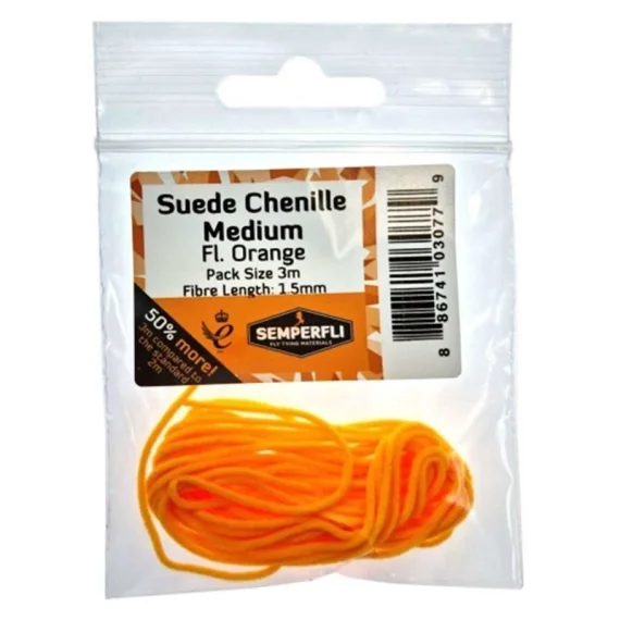 Semperfli Suede Chenille 1.5mm Medium - Fl Orange Erbjudande