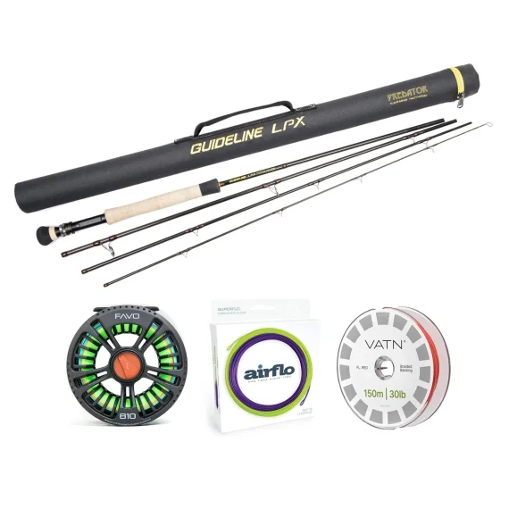 Guideline LPX Predator Streamer Combo - 9' #7 I lager