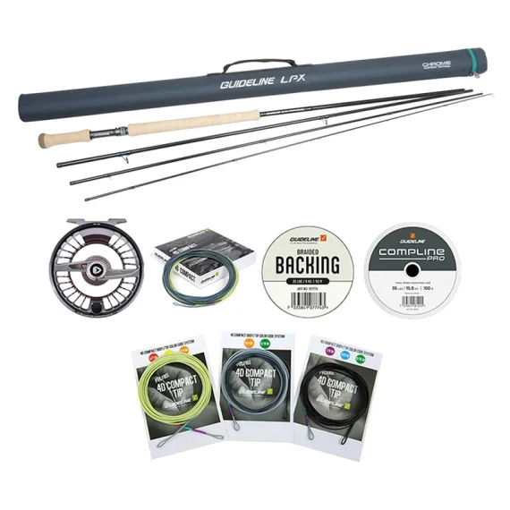 Expressleverans Guideline LPX Chrome Tvåhands Flugset - 12'6'' #7/8