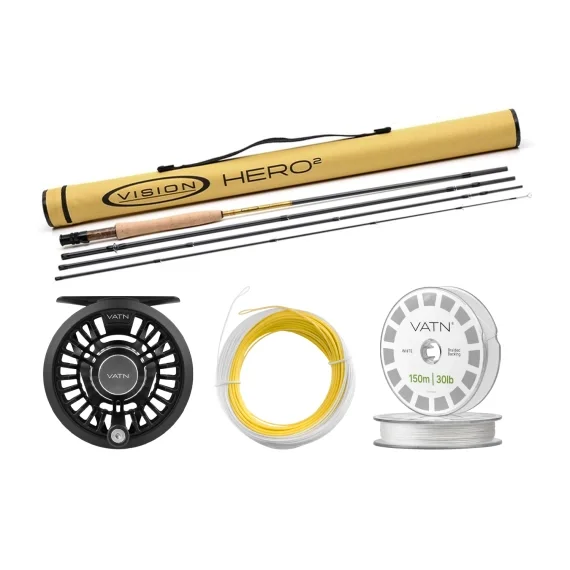 Begränsat antal Vision Trout HERO² Dry Fly Taper+ Flugset - 9'3'' #6