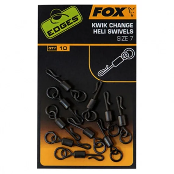 Fox Edges Kwik Change Heli Swivels (10-pack) Size 7 Reapris