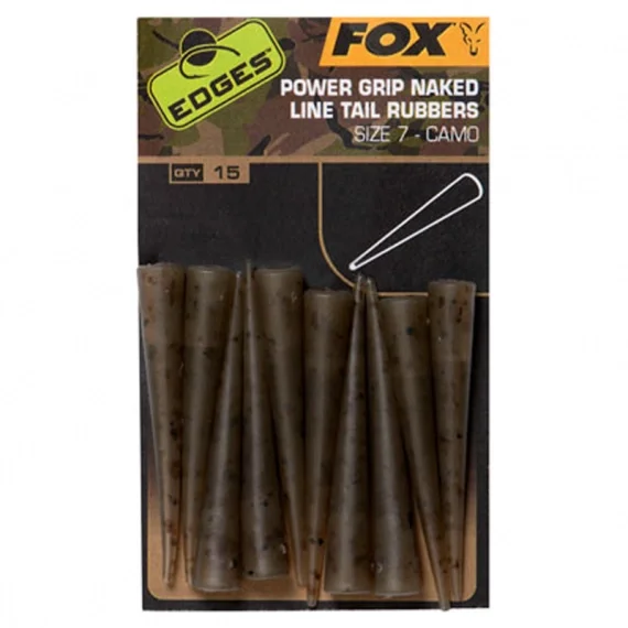 Fox Edges Camo Power Grip Naked Tail Rubbers 10pcs Size 7 Endast denna vecka
