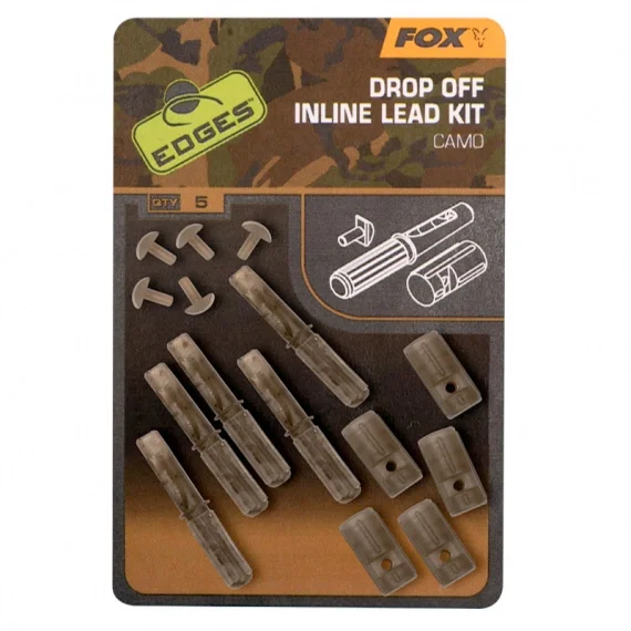 Fox Edges Camo Inline Lead Drop Off Kits 5pcs Endast denna vecka
