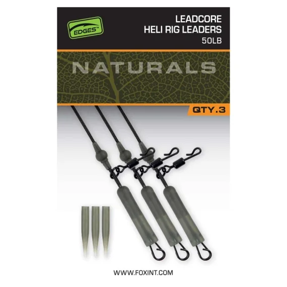 Nedsatt pris Fox Naturals Leadcore Heli Rig Leaders