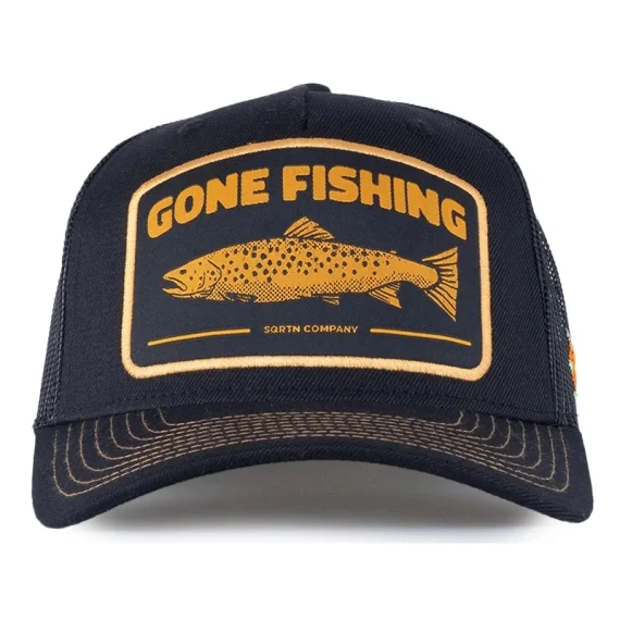 SQRTN Trout Trucker Cap Black Extra rabatt