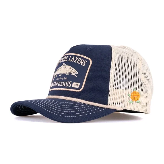 SQRTN Hoppande Laxen Trucker Cap, Navy Expressleverans