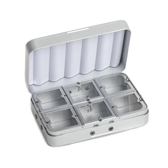 Sänkt pris Aluminium box 6 compartments - Silver