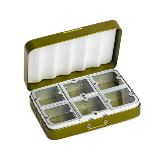 Endast denna vecka Aluminium box 6 compartments - Olive
