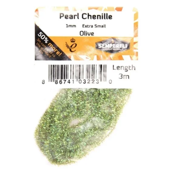 Populär Semperfli Pearl Chenille 1mm - Olive
