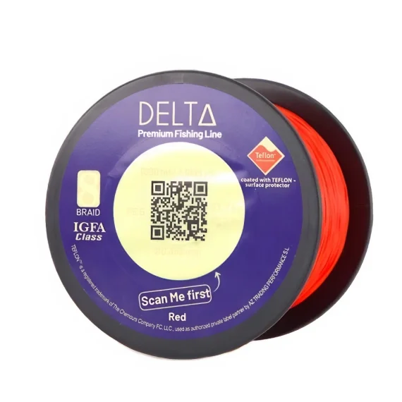 Populär DELTA Teflon X8 Braid Red 150m