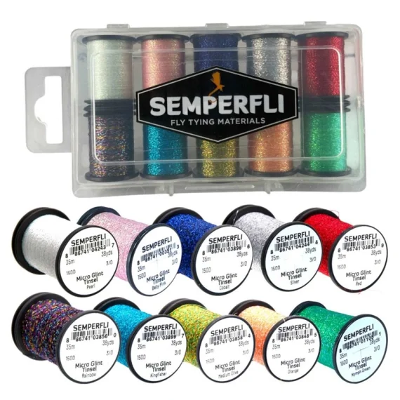 Semperfli Micro Glint Nymph Tinsel Collection Attractor Colors Rea