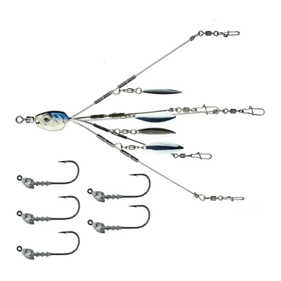 Snabb leverans 6th Sense Divine Umbrella Rig Kit - 4K Shad