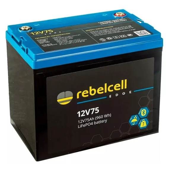 Rebelcell 12V75 Edge LiFePO4 (960 Wh) Begränsat antal
