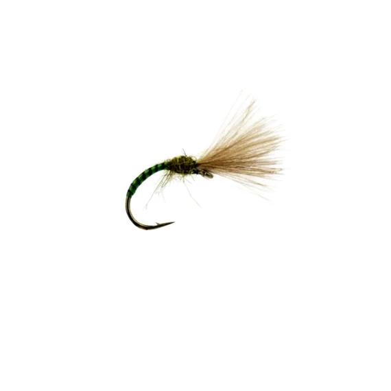 Säker betalning Shuttlecock Quill Emerger Olive # 15