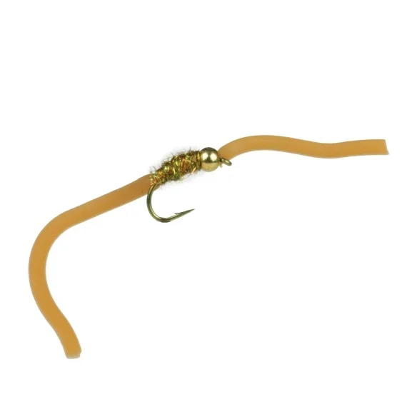 Populär Squirmy Worm Natural Brown BH # 12