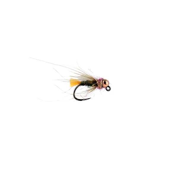 Trygg betalning Orange Hot Spot Jig Nymph TB # 12