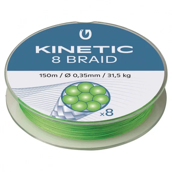 Kinetic 8 Braid 150m Fluo Green Nyhet