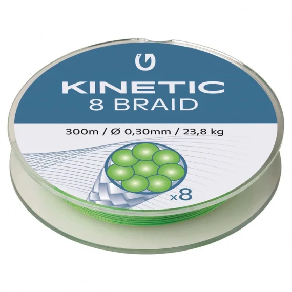 Kinetic 8 Braid 300m Fluo Green I lager