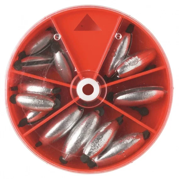 Billig Kinetic Rubber Core Zinc Sinkers Assortment