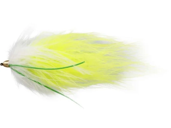 Marabou Worm White/Chartreuse Populärt val