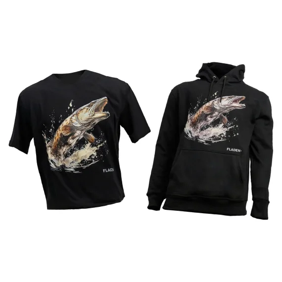 Fladen Pike Hunter T-shirt & Hoodie Bundle Nedsatt pris