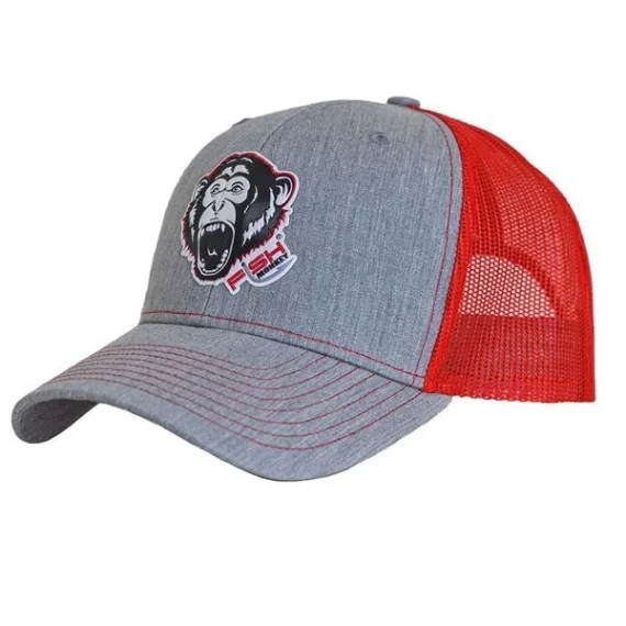 Fish Monkey Hat Scream n Monkey Heather Grey/Red Rabatter