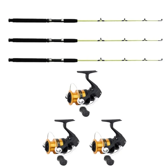 Sänkt pris Shimano FX FC 4000/Wiggler Ismetespö Soft 118,5 cm 3-Pack Combo