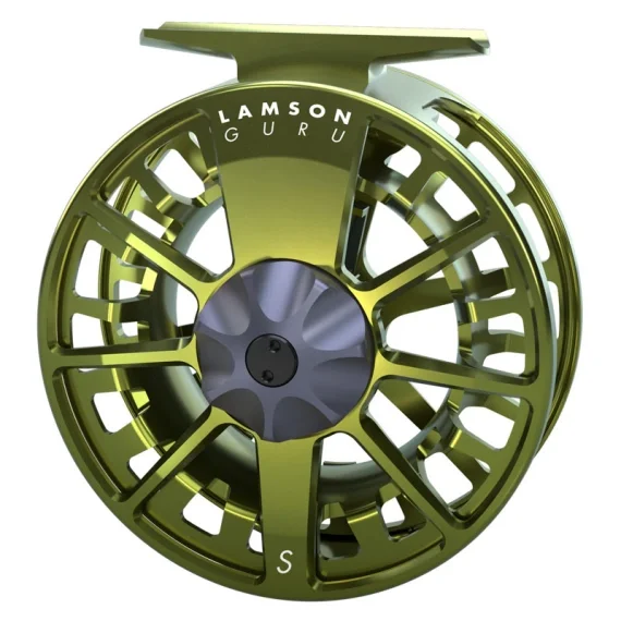 Bästa pris Lamson Guru S-Series Flugrulle Olive Green