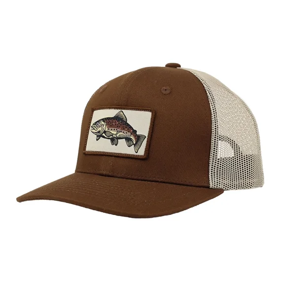 Hurricane Brown Trout Patch Trucker Hat Rea