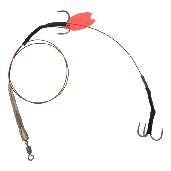 Köp nu Mikado Steel Leader Twin Treble Deadbait Trace