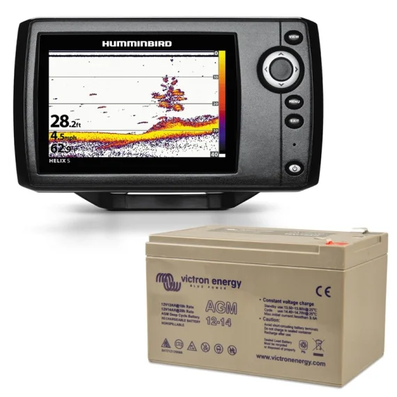 Expressleverans Humminbird Helix 5 Victron 14Ah Battericombo