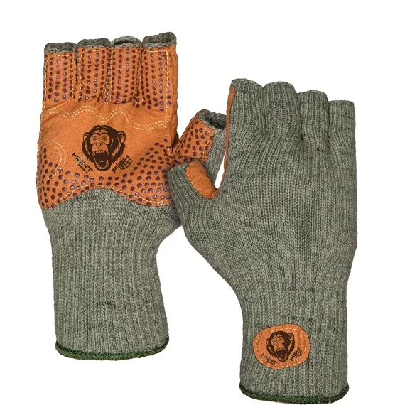 Outlet Fish Monkey Wooly Gloves Olive