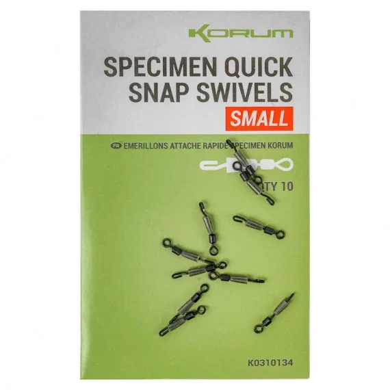 Korum Specimen Quick Snap Swivels Expressleverans