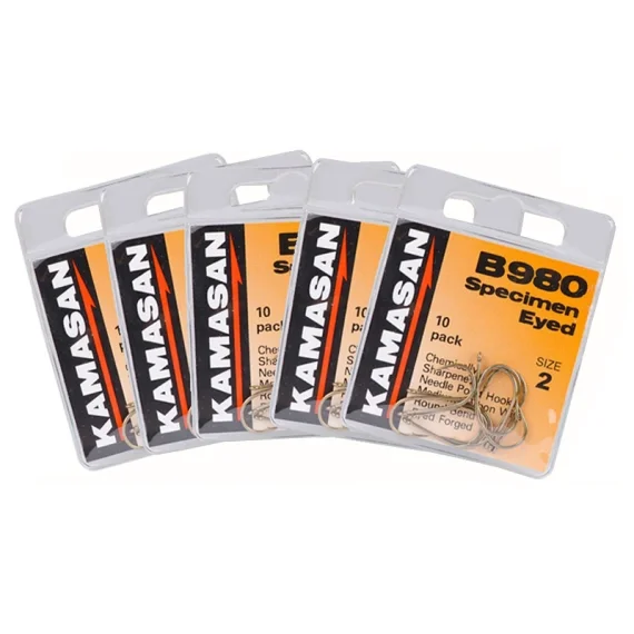Snabb leverans Kamasan B980 Specimen Eyed 10-pack x5