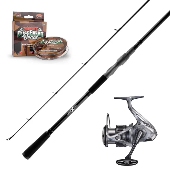 Lake X Pike Spinning 8'3'' Fast Action H 40-100g Nasci Combo Erbjudande