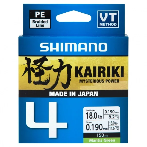 Shimano Kairiki 4, Mantis Green - 150m Endast idag