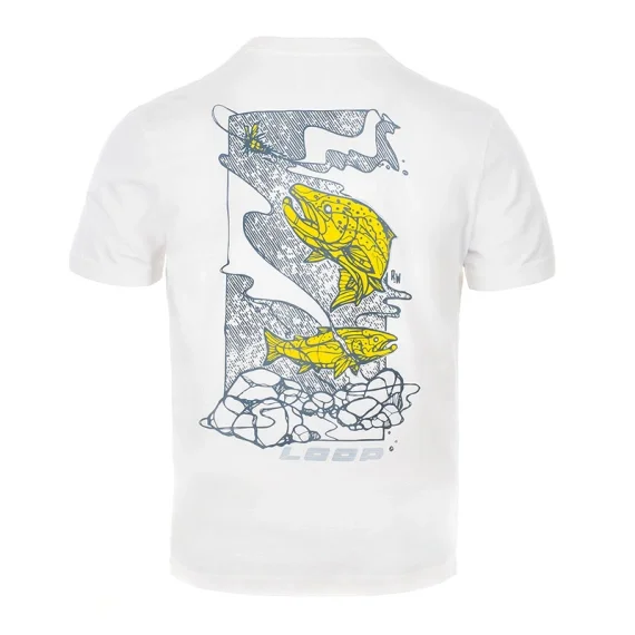 Snabb frakt Loop M's Logo T-Shirt Atlantic Salmon Optic White