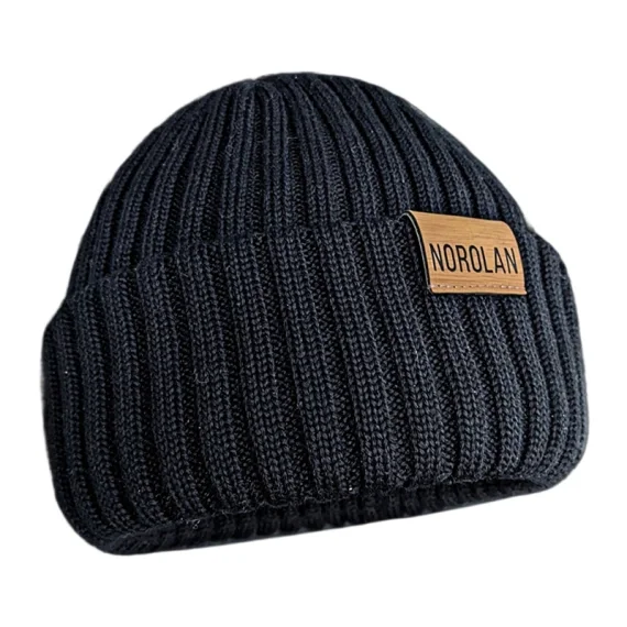 Norolan Merino Wool Ice Fishing Beanie - Black One-Size Premium