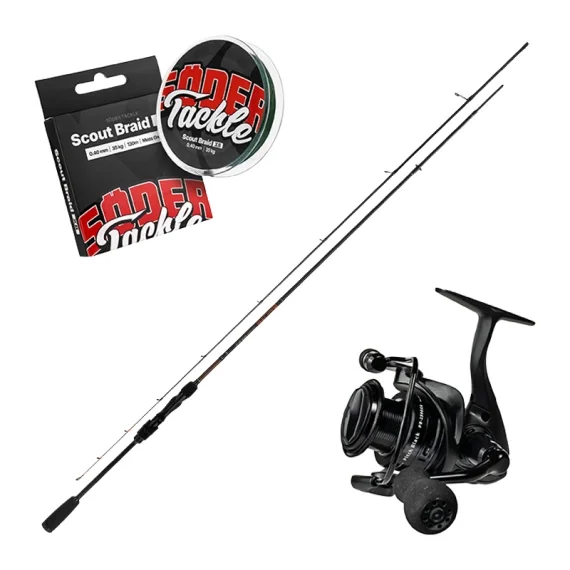 Mikado Bixlite Jigger Spin 213cm 7' 5-20g Pitch Black Combo Nedsatt pris