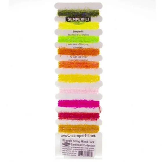 Semperfli Straggle String Mixed Pack - Bright Colours (Steelhead) Bästa pris