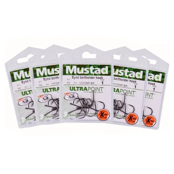 Mustad Eyed Baitholder Hook Pack x5 Handla nu