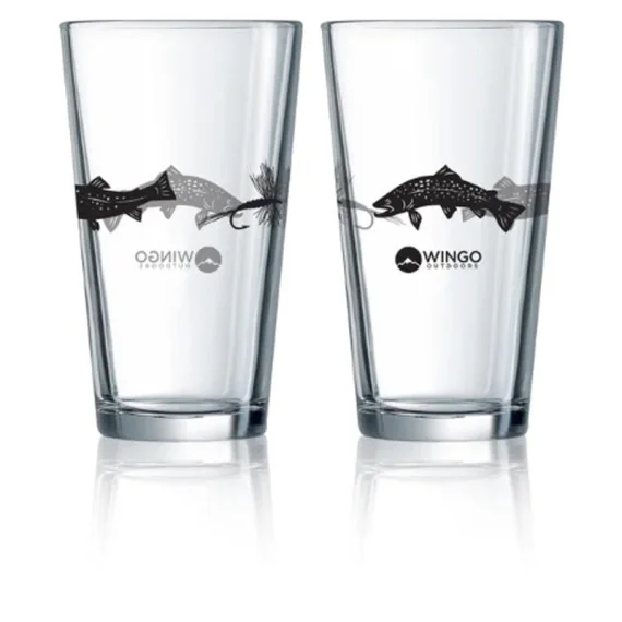 Premium Wingo Pint Glass Trout Flies 2-Pack