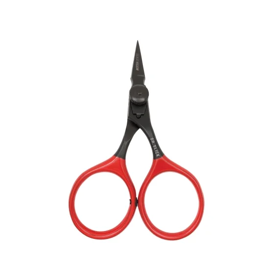 DR Slick SR37BW Black Widow Arrow Razor Scissor 3 3/4'' Bent Shaft Black and Red Lägg i varukorgen