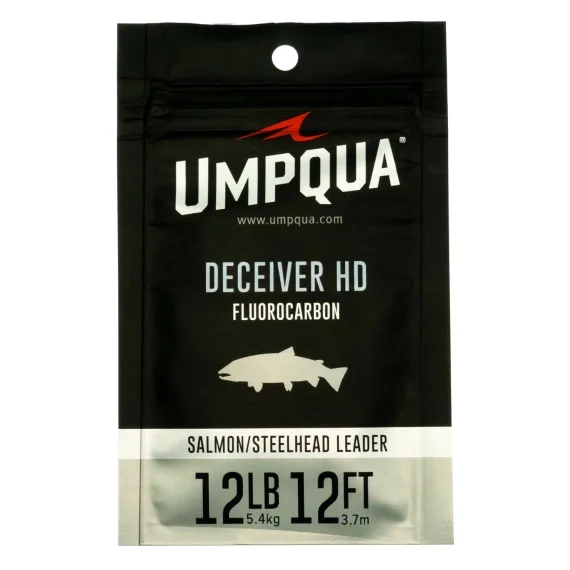 Utförsäljning Umpqua Deceiver HD Salmon & Steelhead Fluorocarbon Leader 12ft