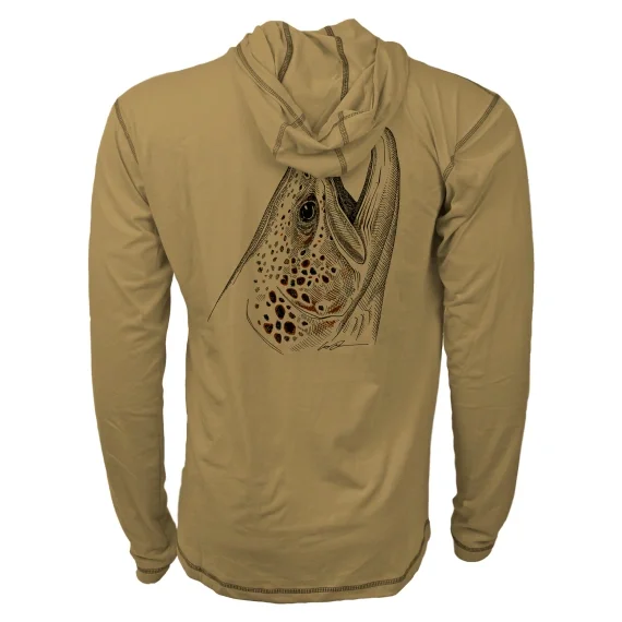 RepYourWater Hooded Sun Shirt Merino Breeze Rising Brown Begränsat erbjudande