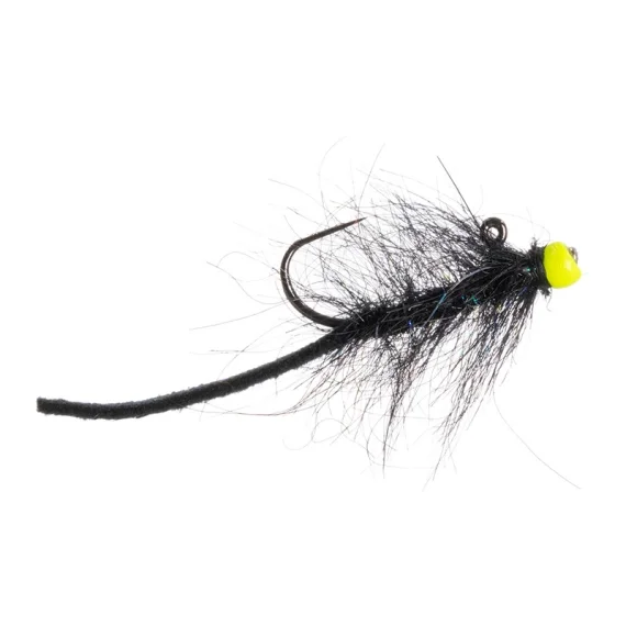 Umpqua Balanced Leather Leech Nano #12 - Black/Chartreuse Billig