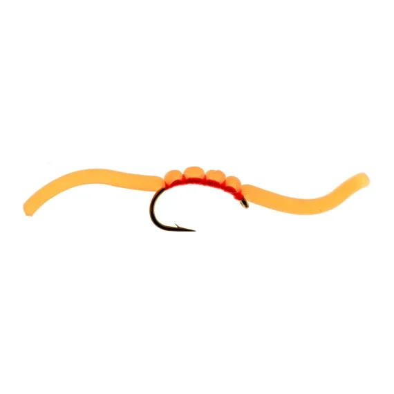 Umpqua Squirmy Wormie - Fluo Orange Rabatt