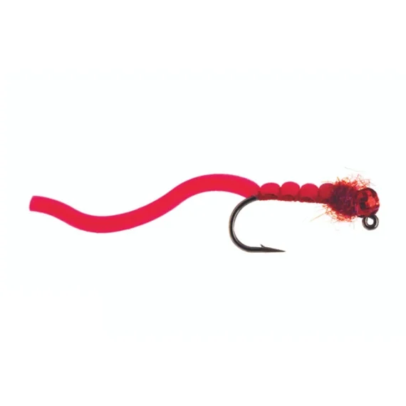 Umpqua Squirmy Wormie Jig Blood Red 12 Begränsat antal