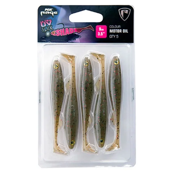 Premium Fox Rage Slick Shad Ultra UV 9 cm 5-pack